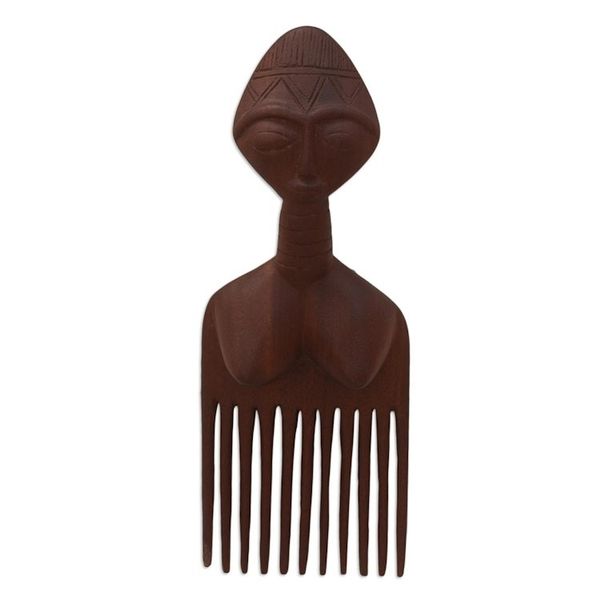 Alternate image for Handmade Mahogany Wood Wall Art from Ghana Dodzi