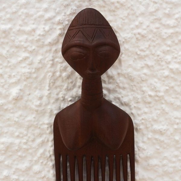 Alternate image for Handmade Mahogany Wood Wall Art from Ghana Dodzi