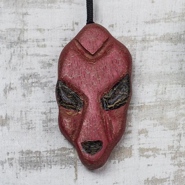 Alternate image for Wood African Mask Ornaments from Ghana Set of 3 Mblo Masks