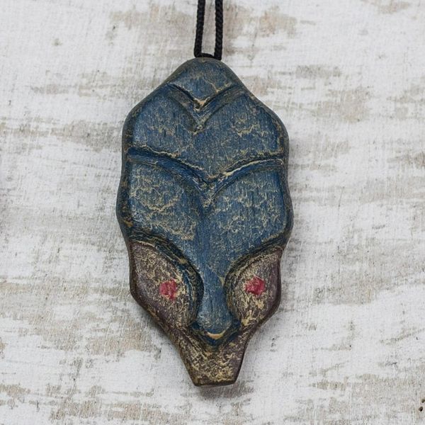 Alternate image for Wood African Mask Ornaments from Ghana Set of 3 Mblo Masks