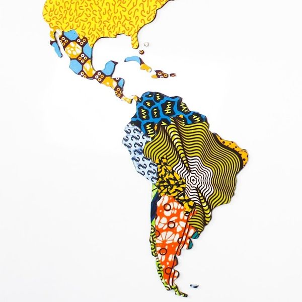 Alternate image for Multicolored Original Map Collage from Ghana World Map I