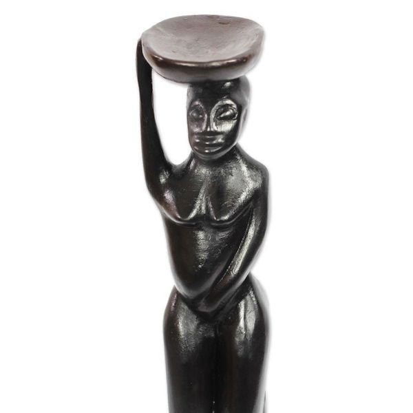 Alternate image for Sese Wood Female Form Sculpture Crafted in Ghana Somuyie