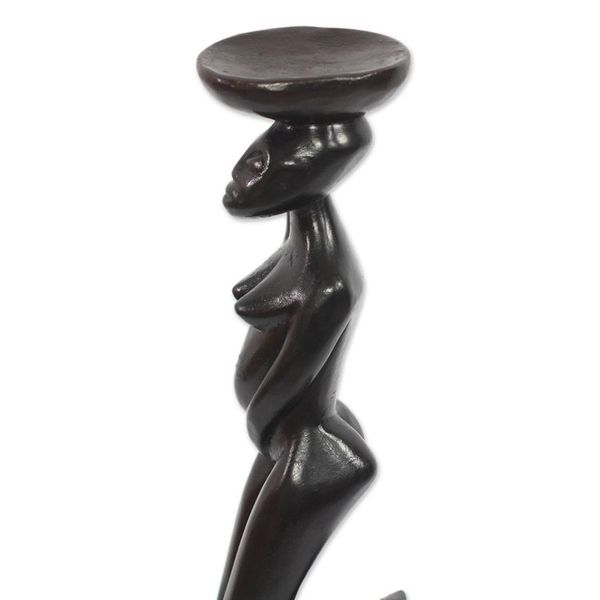 Alternate image for Sese Wood Female Form Sculpture Crafted in Ghana Somuyie