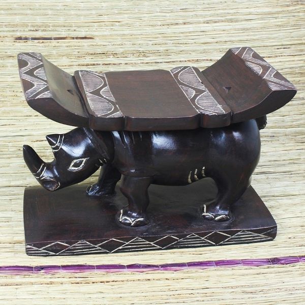 Alternate image for West African Sese Wood Home Accent Rhino at Rest