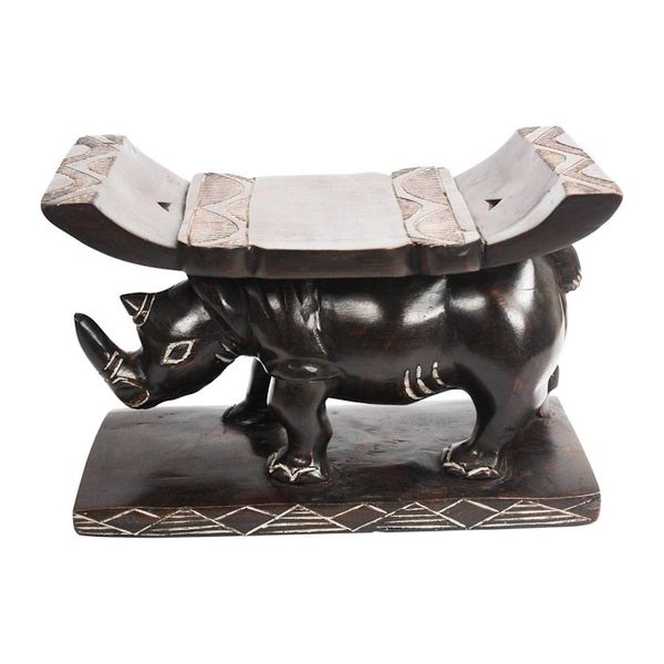 Alternate image for West African Sese Wood Home Accent Rhino at Rest