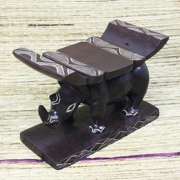 Alternate image for West African Sese Wood Home Accent Rhino at Rest