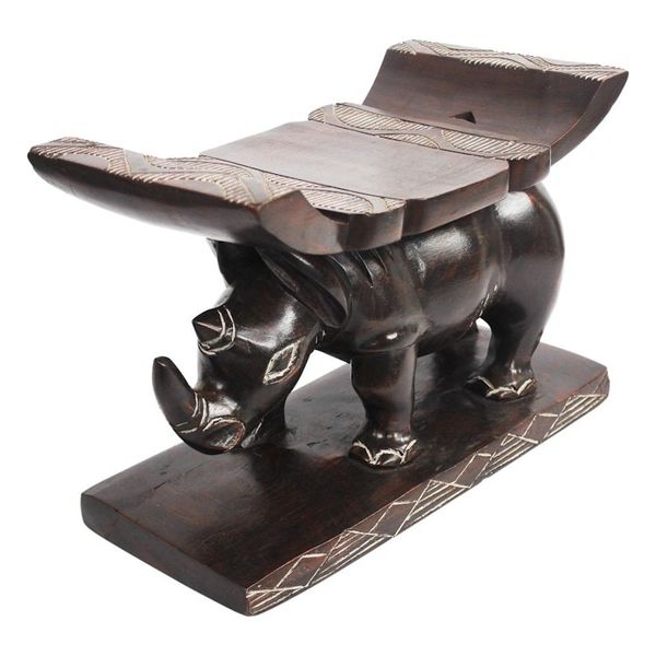 Alternate image for West African Sese Wood Home Accent Rhino at Rest