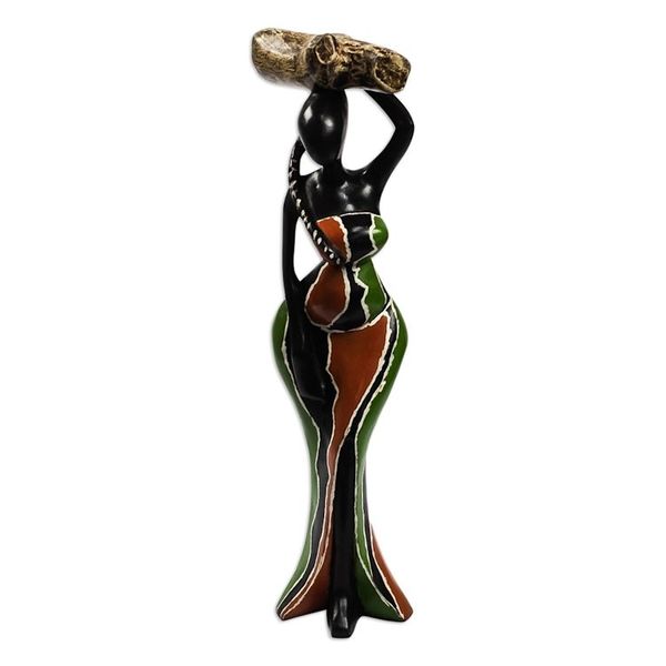 Alternate image for Hand Carved Sese Wood Figurative Sculpture Ohemaa II