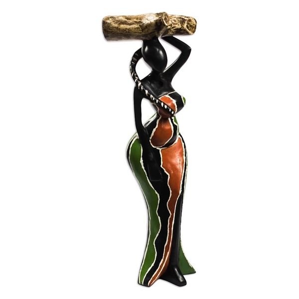Alternate image for Hand Carved Sese Wood Figurative Sculpture Ohemaa II