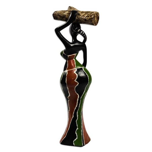Alternate image for Hand Carved Sese Wood Figurative Sculpture Ohemaa II