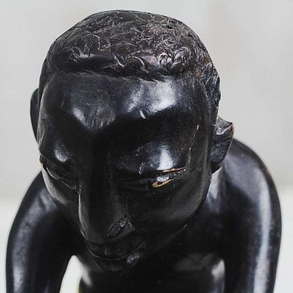 Alternate image for Sese Wood Sculpture of a Drum Player from Ghana Drum Player