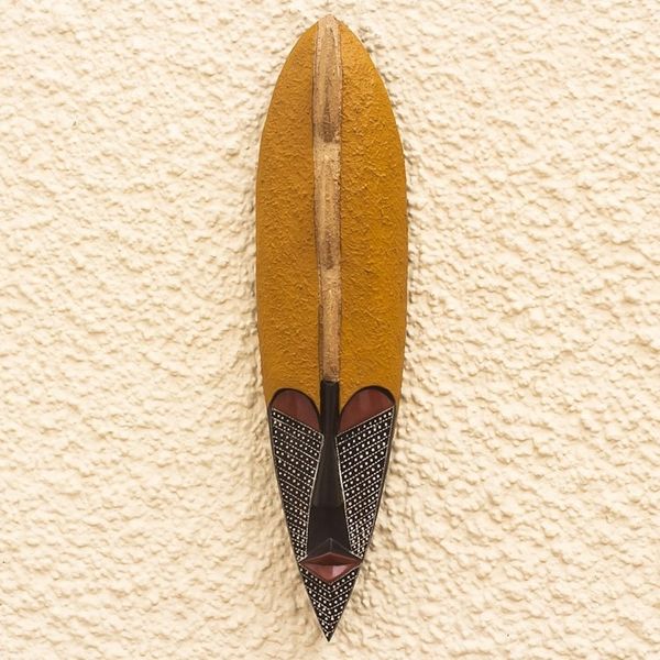 Alternate image for Hand Crafted Sese Wood African Mask Peace Promoter