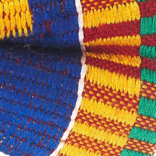 Alternate image for Colorful Cotton Kente Cloth Bow Tie from Ghana Akan Delight