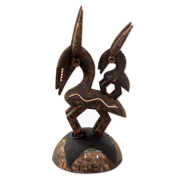 Alternate image for Hand Carved Sese Wood Sculpture Bambara