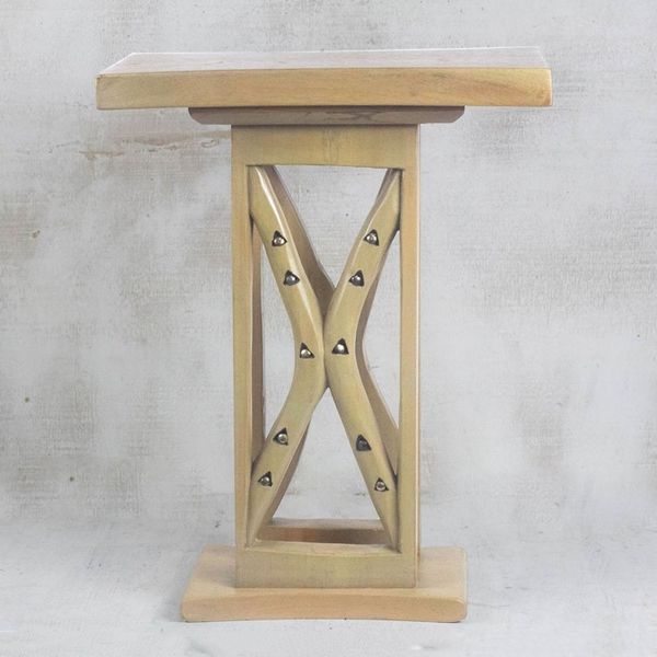 Alternate image for Cedar Wood Decorative Accent Table from Ghana Triangle Arches