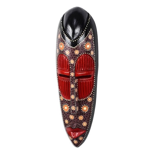 Alternate image for Dot Motif African Wood Mask from Ghana Ga Dots