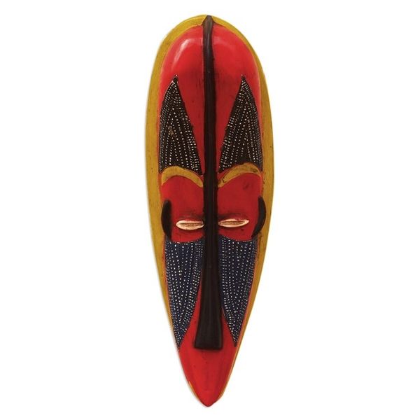 Alternate image for Handmade Sese Wood and Aluminum Plated Mask Butsomekpoe