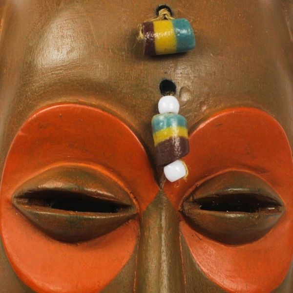 Alternate image for Monkey-Inspired Cultural African Wood Mask from Ghana Hemba