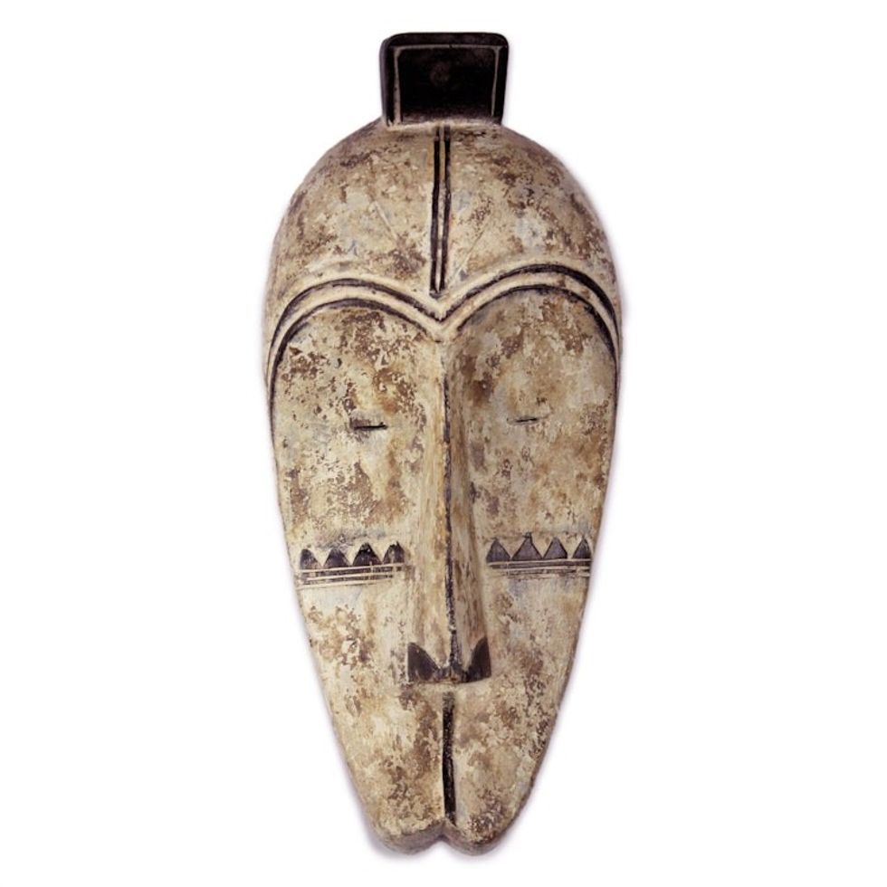 Original Hand Carved Wood Fang Style Wall Mask 'Fang Culture'