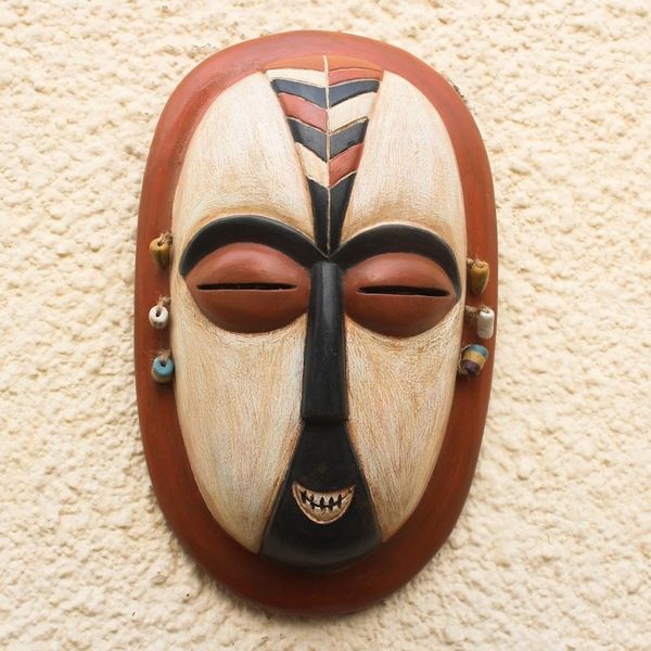 Alternate image for Hand-Carved African Wood Duman Mask from Ghana Duma