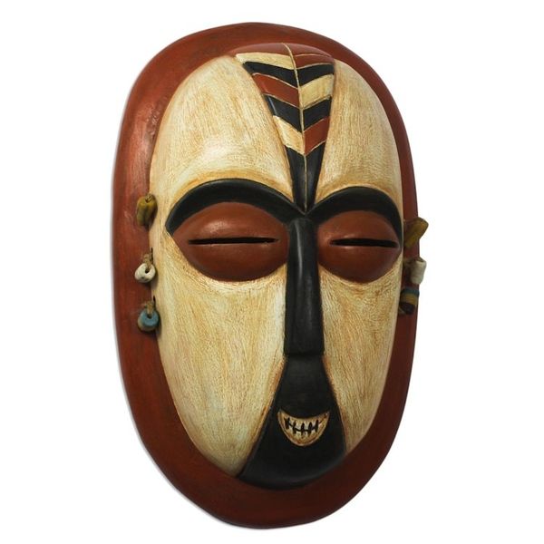 Alternate image for Hand-Carved African Wood Duman Mask from Ghana Duma