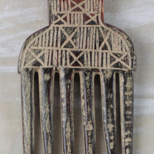 Alternate image for Wood Adinkra Gye Nyame Comb Wall Decor from Ghana Gye Nyame Style