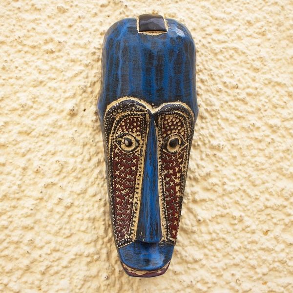 Alternate image for Hand Carved Sese Wood Ghananian Mask Kurege