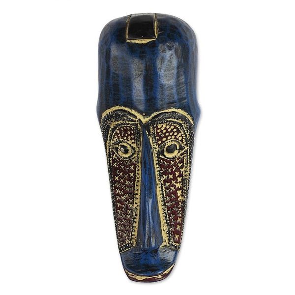 Alternate image for Hand Carved Sese Wood Ghananian Mask Kurege