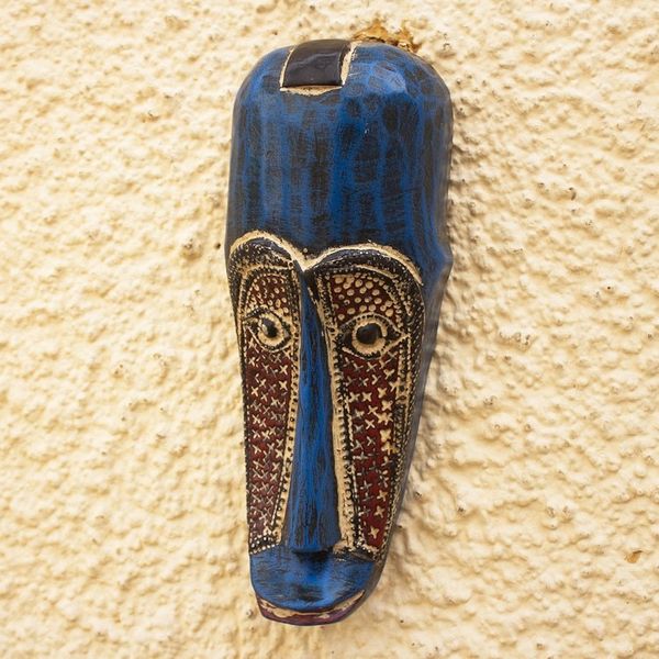 Alternate image for Hand Carved Sese Wood Ghananian Mask Kurege