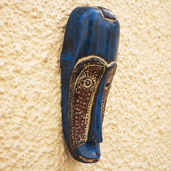 Alternate image for Hand Carved Sese Wood Ghananian Mask Kurege