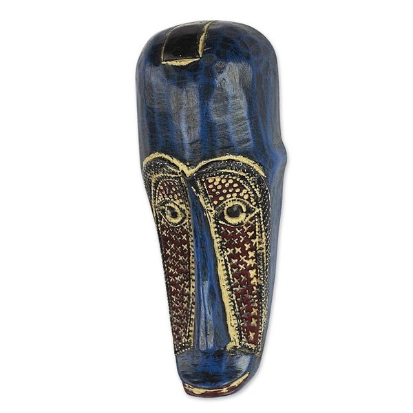 Alternate image for Hand Carved Sese Wood Ghananian Mask Kurege