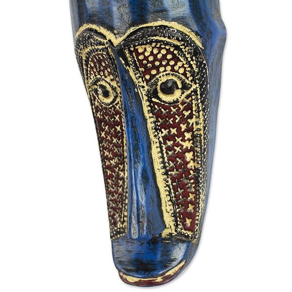 Alternate image for Hand Carved Sese Wood Ghananian Mask Kurege