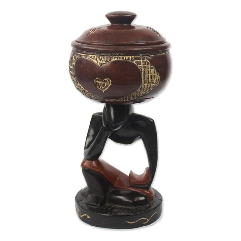 Decorative Wood Home Accent from Ghana 'Education Has No End'