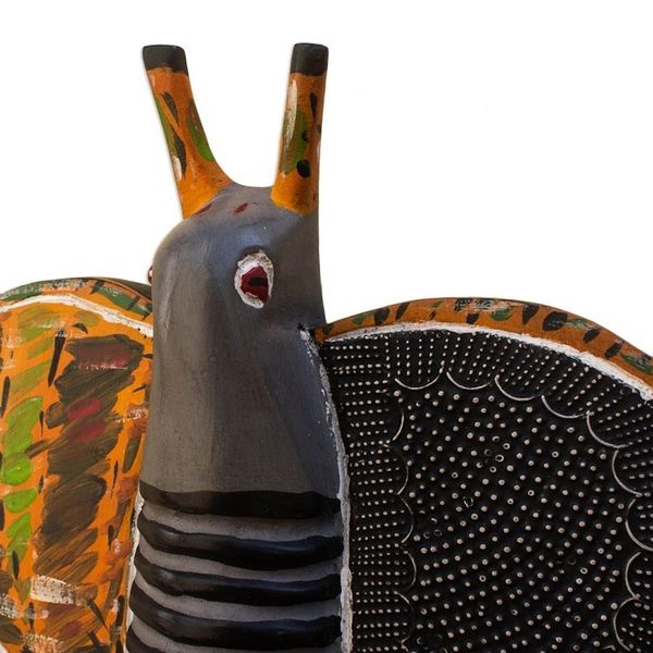 Alternate image for African Hand Carved Sese Wood Mask Beautiful Butterfly