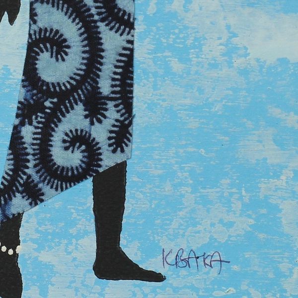 Alternate image for Signed Father and Child Painting with Cotton Accents Fathers Pride III