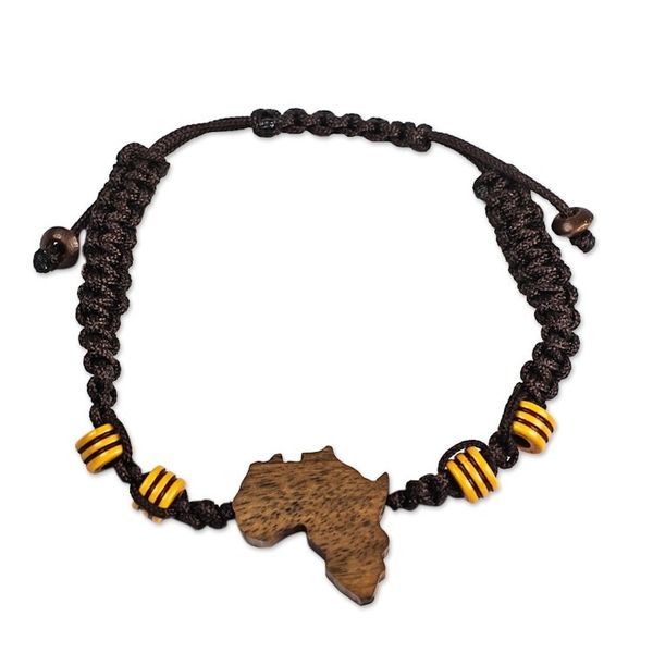 Alternate image for Hand Crafted Ebony Wood African Pendant Bracelet Dark Love