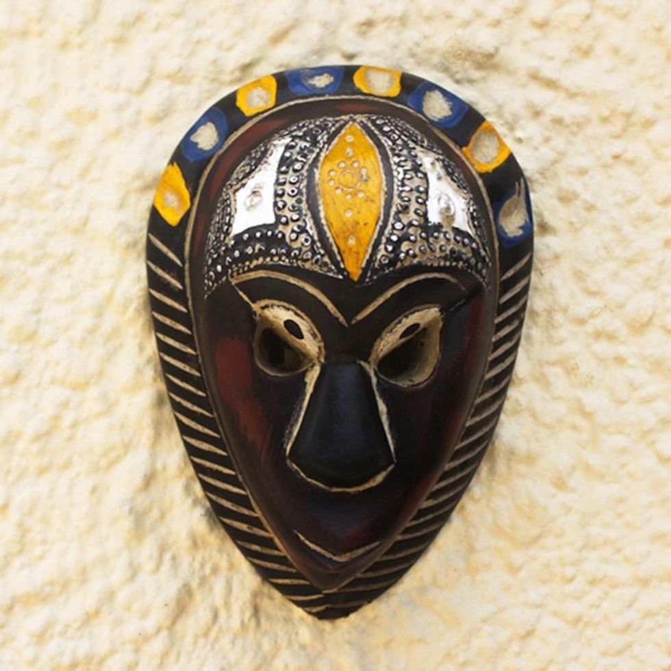 West African Handmade Wood Mask 'Hausa Love'