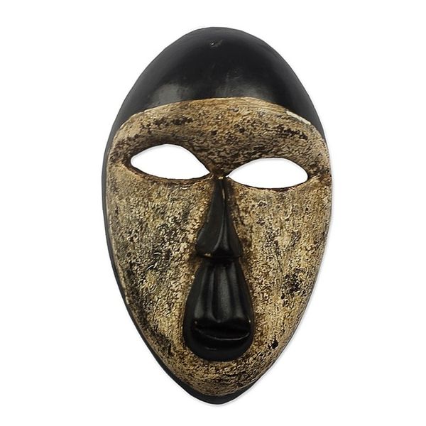 Alternate image for Painted African Sese Wood Mask Nusetor