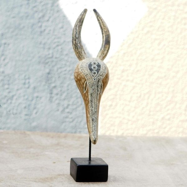 Alternate image for African Sese Wood Antelope Mask Aboatsre