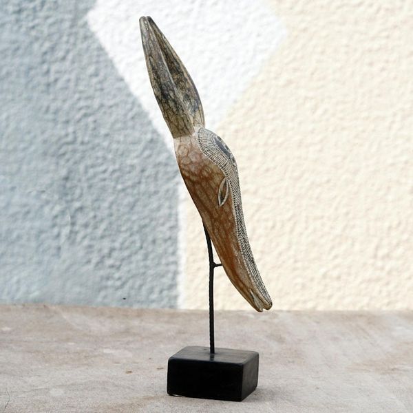 Alternate image for African Sese Wood Antelope Mask Aboatsre