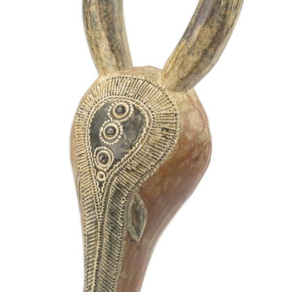 Alternate image for African Sese Wood Antelope Mask Aboatsre