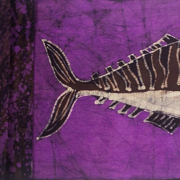 Alternate image for Hand Crafted African Batik Cotton Table Runner Mackerel II