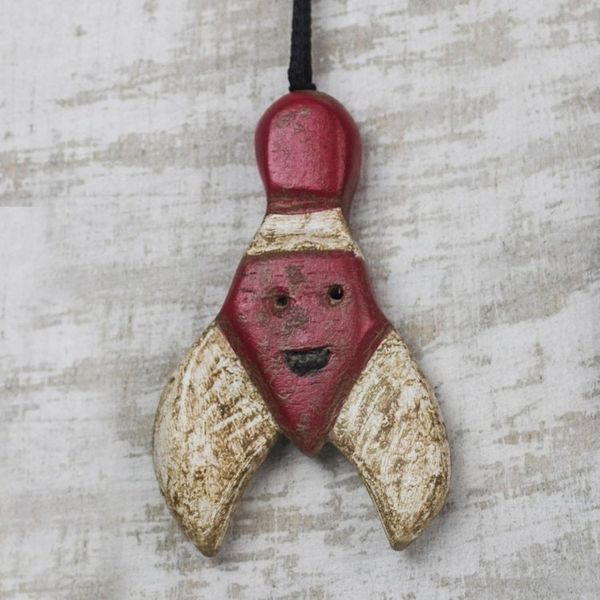 Alternate image for Wood Santa Claus Ornaments from Ghana Set of 3 Father Christmas