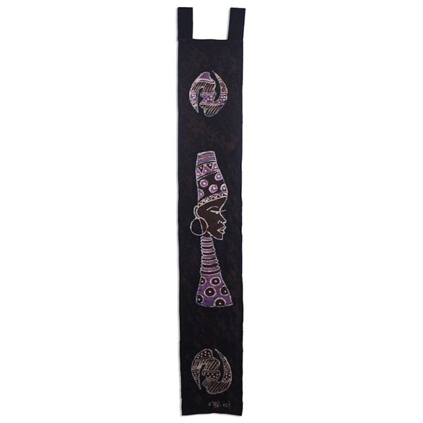 Alternate image for Batik Cotton Wall Hanging of an African woman from Ghana Sister Ama