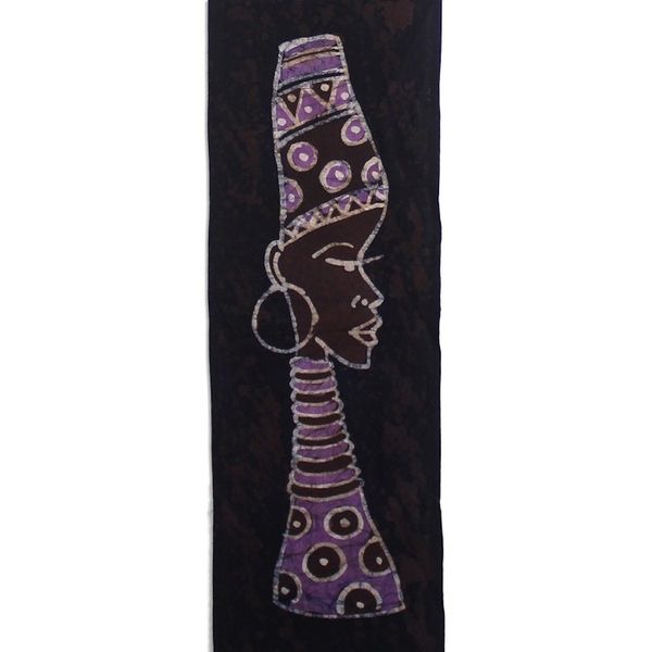 Alternate image for Batik Cotton Wall Hanging of an African woman from Ghana Sister Ama