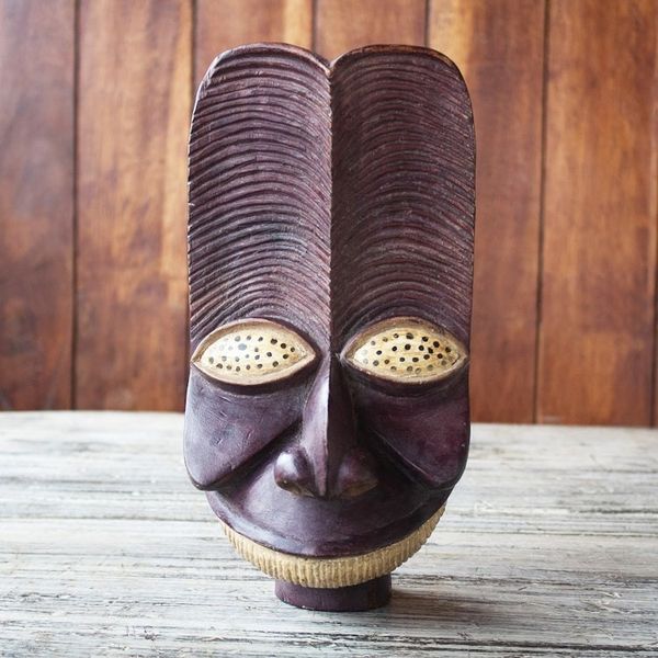 Alternate image for Handmade African Sese Wood Mask Bangwa