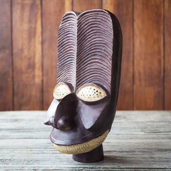 Alternate image for Handmade African Sese Wood Mask Bangwa
