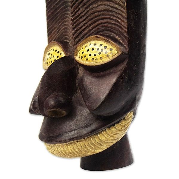 Alternate image for Handmade African Sese Wood Mask Bangwa
