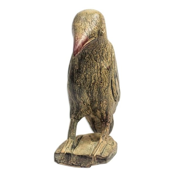Alternate image for Rustic Sese Wood Bird Sculpture from Ghana Rustic Bird