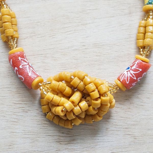 Alternate image for Hand Made Recycled Glass Beaded Necklace Shidaa